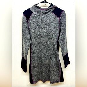 PrAna Women's Organic Cotton Roma Hooded Gray Size S Tunic Dress